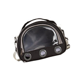 Maxbell Hamster Carrier Bag Squirrel Large Transparent Window Guinea Pig Carrier Bag S Black