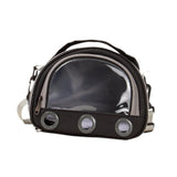 Maxbell Hamster Carrier Bag Squirrel Large Transparent Window Guinea Pig Carrier Bag S Black