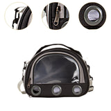 Maxbell Hamster Carrier Bag Squirrel Large Transparent Window Guinea Pig Carrier Bag S Black
