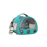 Maxbell Hamster Carrier Bag Squirrel Large Transparent Window Guinea Pig Carrier Bag L Blue