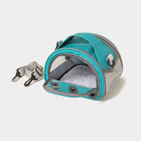 Maxbell Hamster Carrier Bag Squirrel Large Transparent Window Guinea Pig Carrier Bag L Blue
