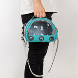 Maxbell Hamster Carrier Bag Squirrel Large Transparent Window Guinea Pig Carrier Bag L Blue
