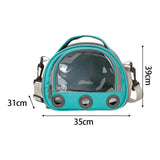 Maxbell Hamster Carrier Bag Squirrel Large Transparent Window Guinea Pig Carrier Bag L Blue