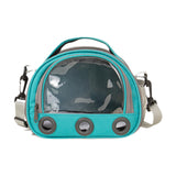 Maxbell Hamster Carrier Bag Squirrel Large Transparent Window Guinea Pig Carrier Bag L Blue