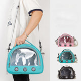 Maxbell Hamster Carrier Bag Squirrel Large Transparent Window Guinea Pig Carrier Bag L Blue
