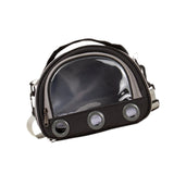 Maxbell Hamster Carrier Bag Squirrel Large Transparent Window Guinea Pig Carrier Bag L Black