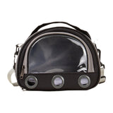 Maxbell Hamster Carrier Bag Squirrel Large Transparent Window Guinea Pig Carrier Bag L Black