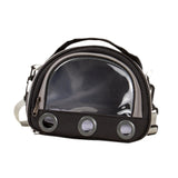 Maxbell Hamster Carrier Bag Squirrel Large Transparent Window Guinea Pig Carrier Bag L Black
