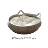 Maxbell Rope Woven Cat Bed Basket Grinding Claws Pet Supplies Wear Resistant Pet Bed with cushion