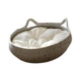 Maxbell Rope Woven Cat Bed Basket Grinding Claws Pet Supplies Wear Resistant Pet Bed with cushion