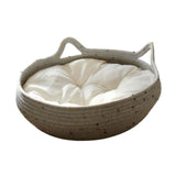 Maxbell Rope Woven Cat Bed Basket Grinding Claws Pet Supplies Wear Resistant Pet Bed with cushion