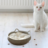 Maxbell Rope Woven Cat Bed Basket Grinding Claws Pet Supplies Wear Resistant Pet Bed with cushion