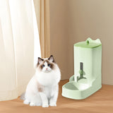 Maxbell Automatic Dog Feeder Pet Food Bowl Dish for Chinchilla Kitten Animal Green