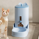 Maxbell Automatic Dog Feeder Pet Food Bowl Dish for Chinchilla Kitten Animal Blue