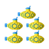 Maxbell 5 Pieces Mini Submarine Fish Tank Ornament Decorative Versatile Children Toy Yellow