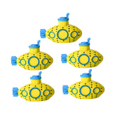 Maxbell 5 Pieces Mini Submarine Fish Tank Ornament Decorative Versatile Children Toy Yellow