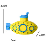 Maxbell 5 Pieces Mini Submarine Fish Tank Ornament Decorative Versatile Children Toy Yellow