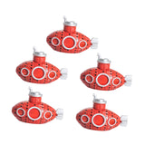 Maxbell 5 Pieces Mini Submarine Fish Tank Ornament Decorative Versatile Children Toy Red