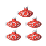 Maxbell 5 Pieces Mini Submarine Fish Tank Ornament Decorative Versatile Children Toy Red