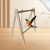 Maxbell Bird Parrot Hammock Perch Perch Stand Toy for Cockatiel Lovebird Small Birds White