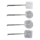 Maxbell Aquarium Fish Net Sludge Food Retractable Strong Telescopic Pond Skimmer Net Square Small