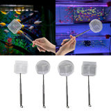 Maxbell Aquarium Fish Net Sludge Food Retractable Strong Telescopic Pond Skimmer Net Square Small