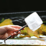 Maxbell Aquarium Fish Net Sludge Food Retractable Strong Telescopic Pond Skimmer Net Square Small