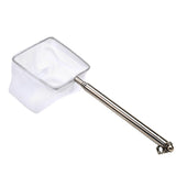 Maxbell Aquarium Fish Net Sludge Food Retractable Strong Telescopic Pond Skimmer Net Square Small