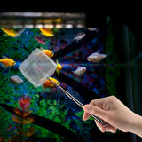 Maxbell Aquarium Fish Net Sludge Food Retractable Strong Telescopic Pond Skimmer Net Square Small
