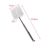 Maxbell Aquarium Fish Net Sludge Food Retractable Strong Telescopic Pond Skimmer Net Square Small
