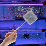 Maxbell Aquarium Fish Net Sludge Food Retractable Strong Telescopic Pond Skimmer Net Square Large