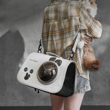 Maxbell Pet Travel Carrier Protable Small Dog Travel Carrier for Hiking Camping Cats S white