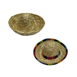 Maxbell Hand Woven Mini Straw Hat Lightweight Cute Dog Hat Breathable Straw Doll Hat No Colored Edging