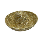 Maxbell Hand Woven Mini Straw Hat Lightweight Cute Dog Hat Breathable Straw Doll Hat No Colored Edging