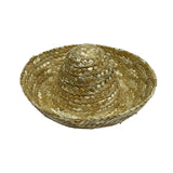 Maxbell Hand Woven Mini Straw Hat Lightweight Cute Dog Hat Breathable Straw Doll Hat No Colored Edging