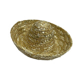 Maxbell Hand Woven Mini Straw Hat Lightweight Cute Dog Hat Breathable Straw Doll Hat No Colored Edging