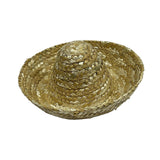 Maxbell Hand Woven Mini Straw Hat Lightweight Cute Dog Hat Breathable Straw Doll Hat No Colored Edging