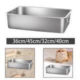 Maxbell Open Top Pet Litter Box Pet Supplies for Indoor Cats with Handles Cat Toilet 36x27x10cm