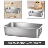 Maxbell Open Top Pet Litter Box Pet Supplies for Indoor Cats with Handles Cat Toilet 36x27x10cm