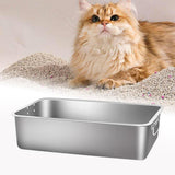 Maxbell Open Top Pet Litter Box Pet Supplies for Indoor Cats with Handles Cat Toilet 32x22x10cm