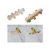 Maxbell Parrot Chewing Bird Toys Play Stand Parrot Cage Bite Toys for Budgies Pet Toy Unpainted