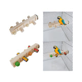 Maxbell Parrot Chewing Bird Toys Play Stand Parrot Cage Bite Toys for Budgies Pet Toy Unpainted