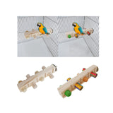 Maxbell Parrot Chewing Bird Toys Play Stand Parrot Cage Bite Toys for Budgies Pet Toy Unpainted