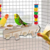 Maxbell Parrot Chewing Bird Toys Play Stand Parrot Cage Bite Toys for Budgies Pet Toy Unpainted