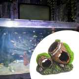 Maxbell Fish Tank Landscaping Decoration Rock Cave House Aquarium Landscape Ornament 11.5x6.5x8.5cm