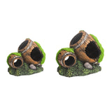 Maxbell Fish Tank Landscaping Decoration Rock Cave House Aquarium Landscape Ornament 11.5x6.5x8.5cm