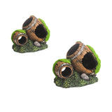 Maxbell Fish Tank Landscaping Decoration Rock Cave House Aquarium Landscape Ornament 11.5x6.5x8.5cm