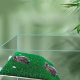 Maxbell Turtle Basking Platform Artificial Grass Turtle Ramp for Frog Bearded Dragon S