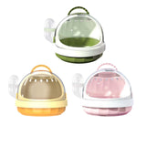 Maxbell Hamster Carry Case Cage Convenient Large for Hedgehog Vacation Small Animals yellow
