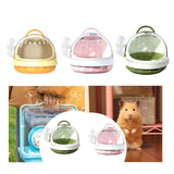 Maxbell Hamster Carry Case Cage Convenient Large for Hedgehog Vacation Small Animals yellow